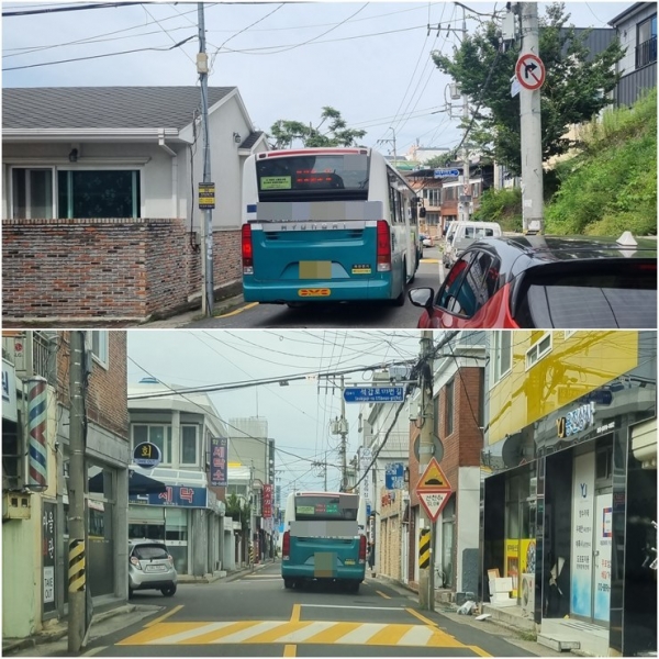 진주시 신안동과 이현동 숯골의 도로에 인도가 없어 사고위험이 높다는 지적이 10년 이상 이어지고 있다.