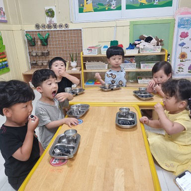 남해군이 ‘과일간식 지원사업’의 일환으로 지난 7일 남해군먹거리생산자회에서 생산된 친환경 인증 블루베리 38kg를 관내 어린이집 10개소에 공급하였다.