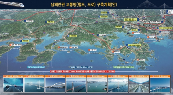 경상남도(도지사 박완수)는 수도권 접근성 대폭 개선, 권역별 단일생활권 형성 및 남해안 관광벨트와 연계한 해양관광 활성화를 위해 남부내륙철도 설계 조속 완료 및 적기 착공, 남해안 아일랜드 하이웨이 구축, 상북~명동 지선국도 지정 등 철도·도로 국가사업의 조속한 추진을 국토교통부에 건의했다고 10일 밝혔다.