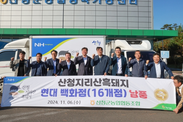 산청흑돼지가 백화점 납품으로 명품 흑돼지 명맥을 이어가고 있다.