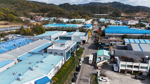 함양군이 지역 내 기업 유치와 경제 활성화를 위해 산업용 단일제 수도요금을 신설했다고 15일 밝혔다. (사진=함양군 수동농공단지 전경)