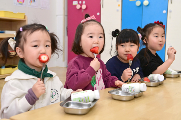 진주시는 2023년부터 시행한 ‘어린이집 과일간식 지원사업’을 올해도 5억 5000만 원의 예산을 투입하여 추진한다고 24일 밝혔다.